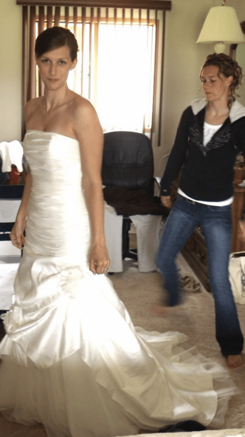 Innocent bride is a closet whore with a deep cunt behind closed doors.