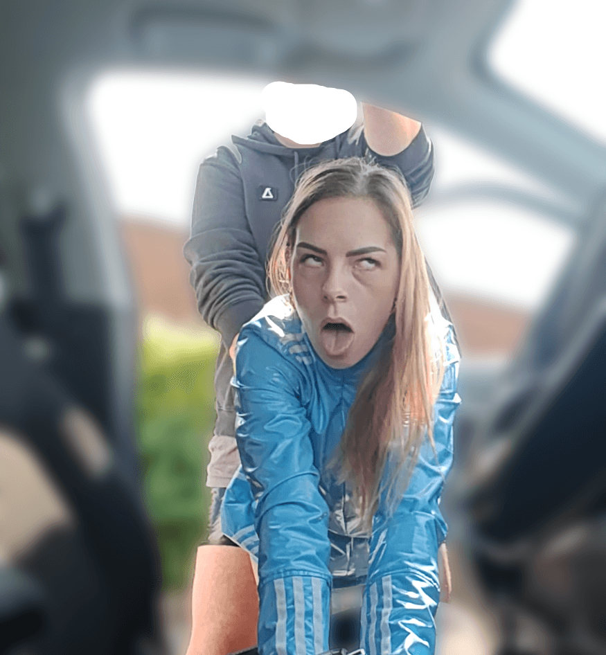 Fucked in Adidas Latex dress