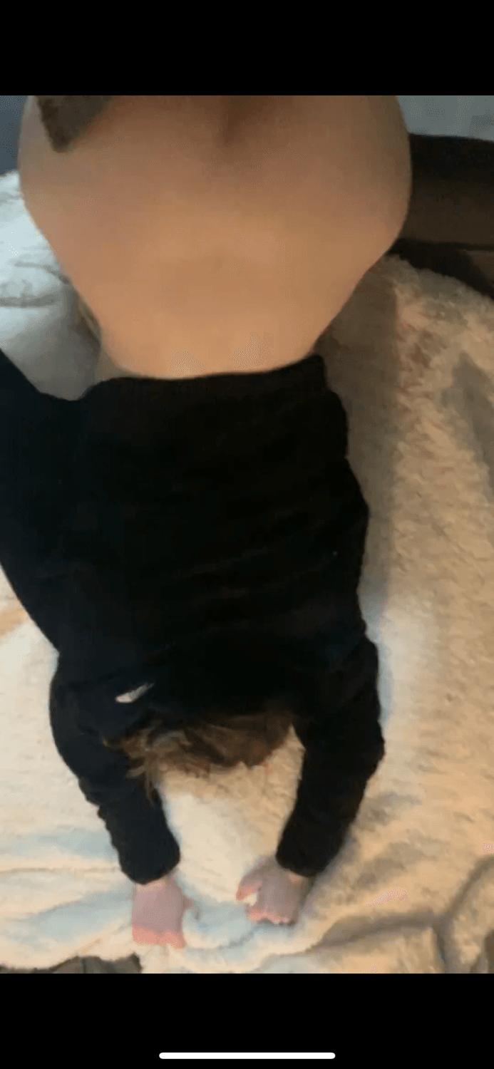 Sexy bitch face down ass up in fuzzy socks methd up