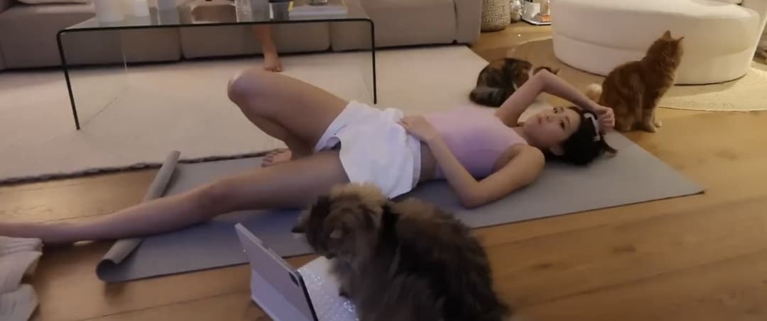 Cheeky home workout for daddy