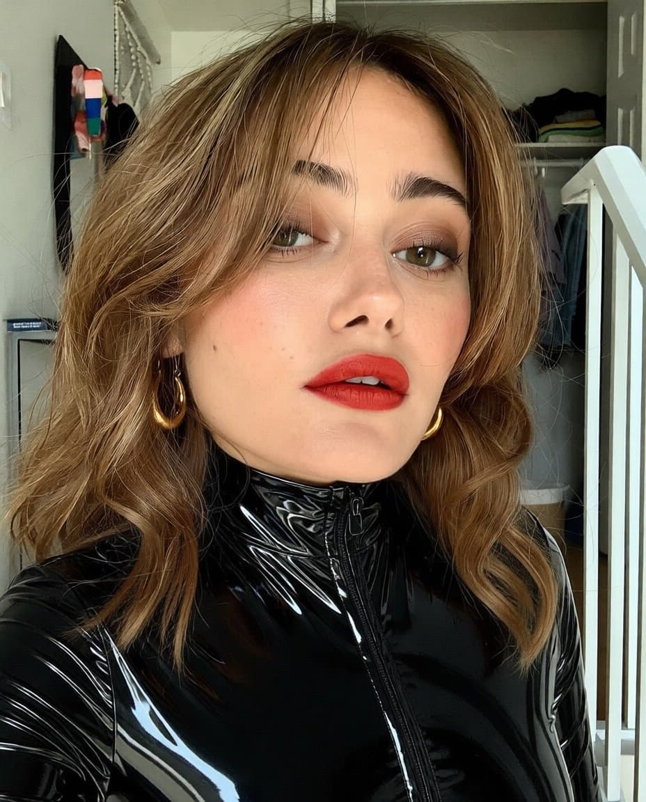 FallOut babe in vinyl catsuit