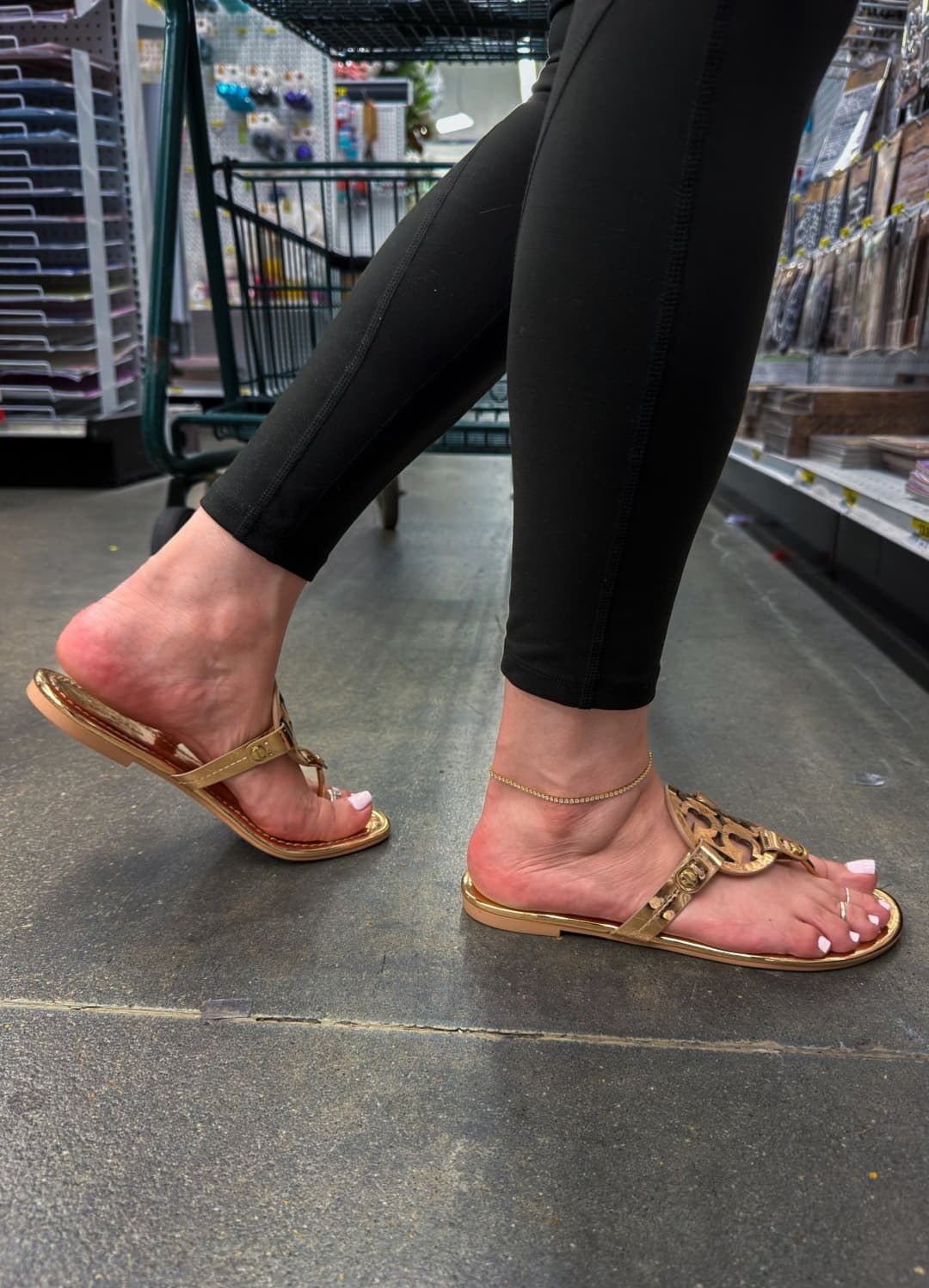 Bought my moms friend new sandals & she posed for me in public ?