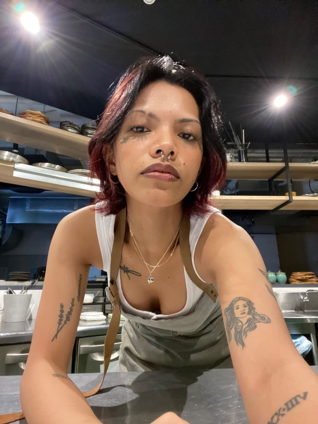 baddie lesbian (pierced nipples, tease, braless)