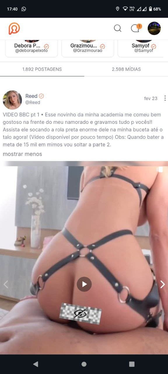 Reed com negão bbc entra no grupo de previa link na bio