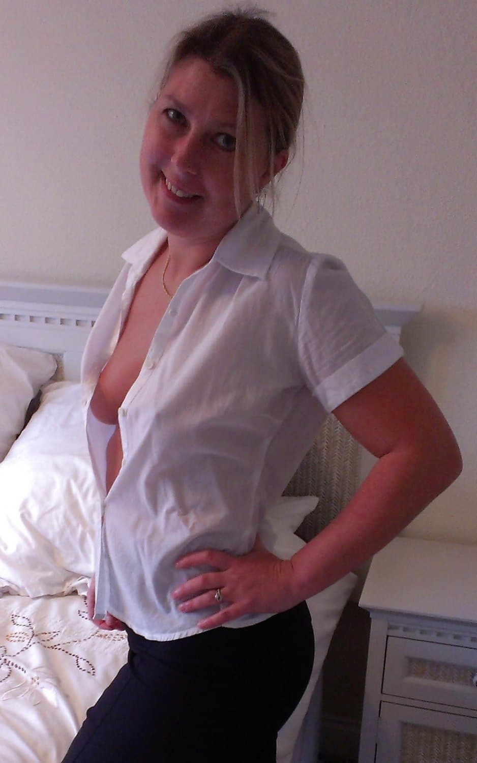 Amateur blonde swinger wife