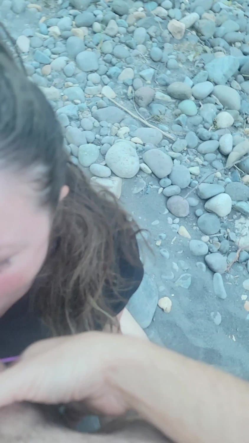 Slutty amateur wife fucks, sucks and gets her face used outside