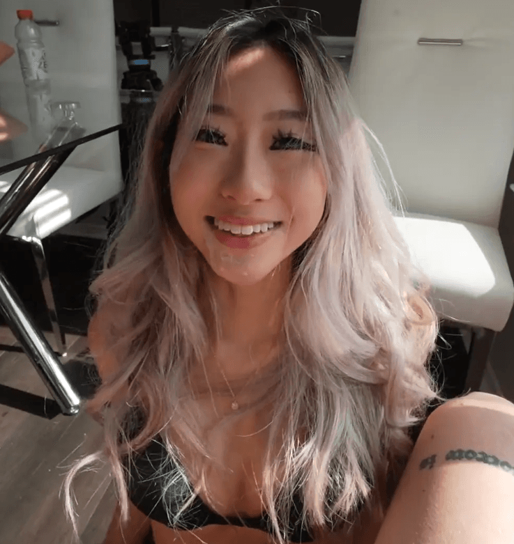 sexy asian in black lingerie knows how to ride dick