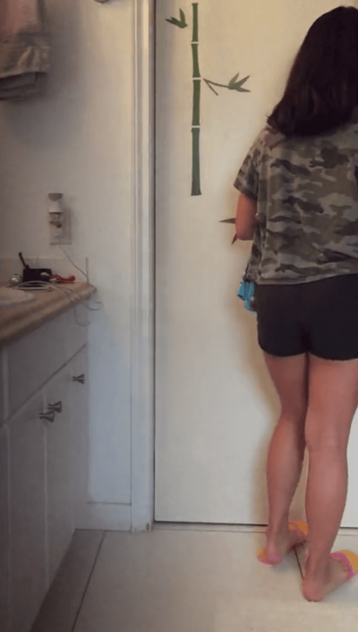 Asian teen 18 caught on hidden cam in the bathroom dancing away. Repost her and enjoy