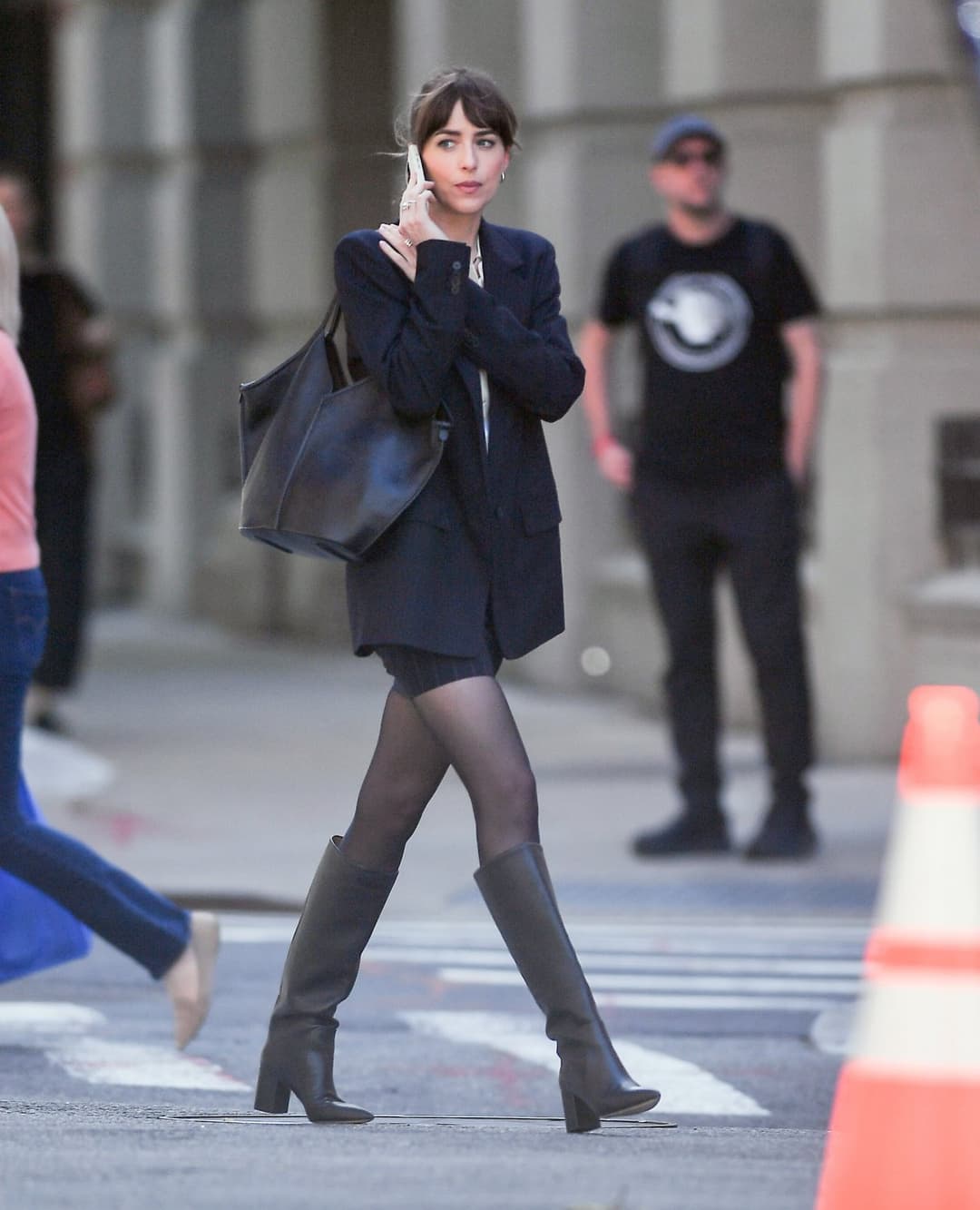 Dakota Johnson - Black Knee High Boots