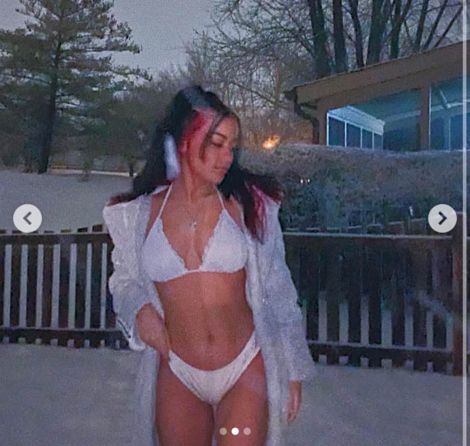 Sedy biracial college teen Monica