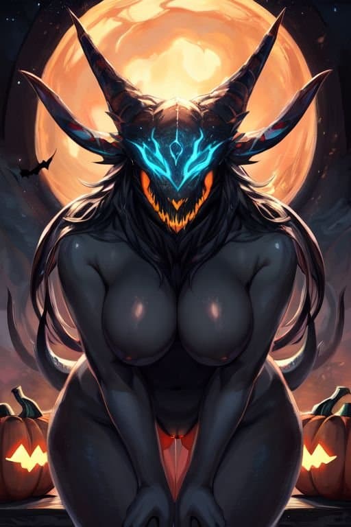 Halloween AI Artwork that I generated (Female Edition)