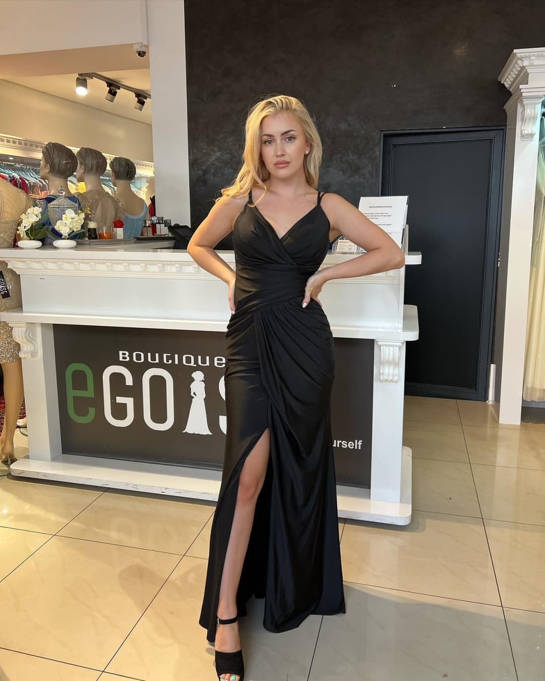 Hot Blonde bosnian slut from Austria with amazing dress - austrian girl from bosna,legs feet ass