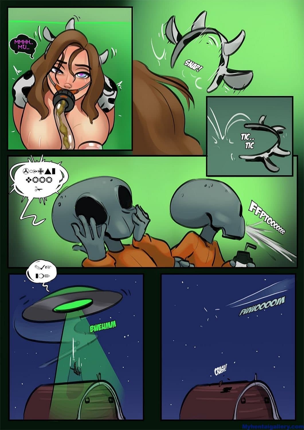 Click to view full size Sexy cow abducted by aliens