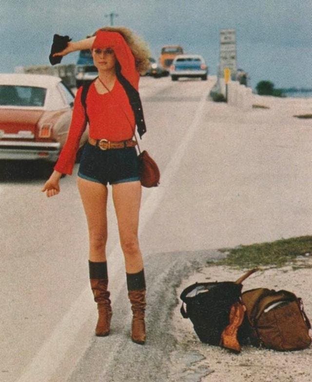hitchhiking 70s slut