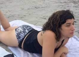 olive skin Italian Jackie W in her swimsuit