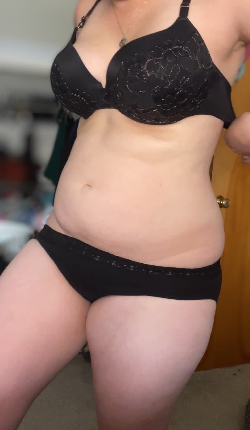 Wife getting dressed after her shower