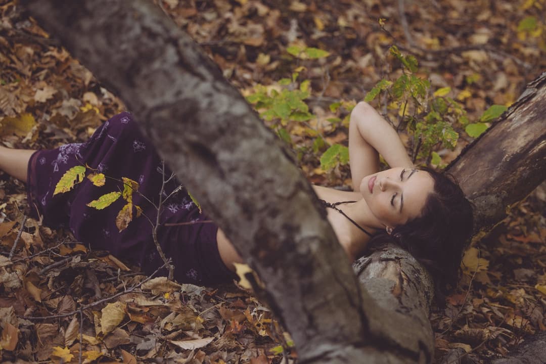 Sabrina Haze a.k.a. Chiyuki Haze from Michigan naked in the woods