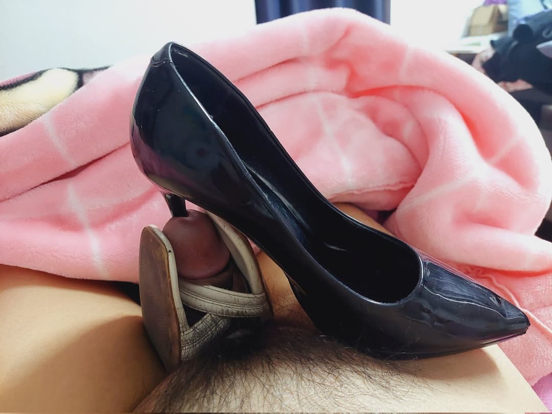 Asian shoes and cum 2