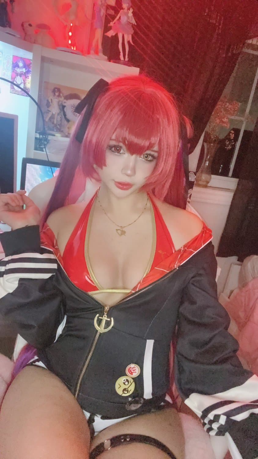Marine Houshou Bathing Suit Tiktok Cosplay Cum Whore