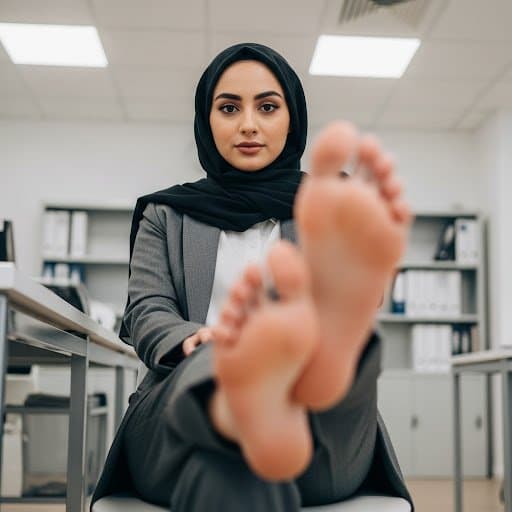 Hijabi Arab feet and spit compilation
