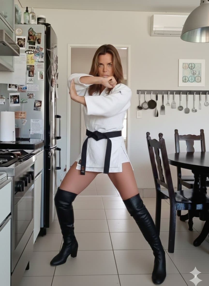 Naza karate and boxing control defeat man