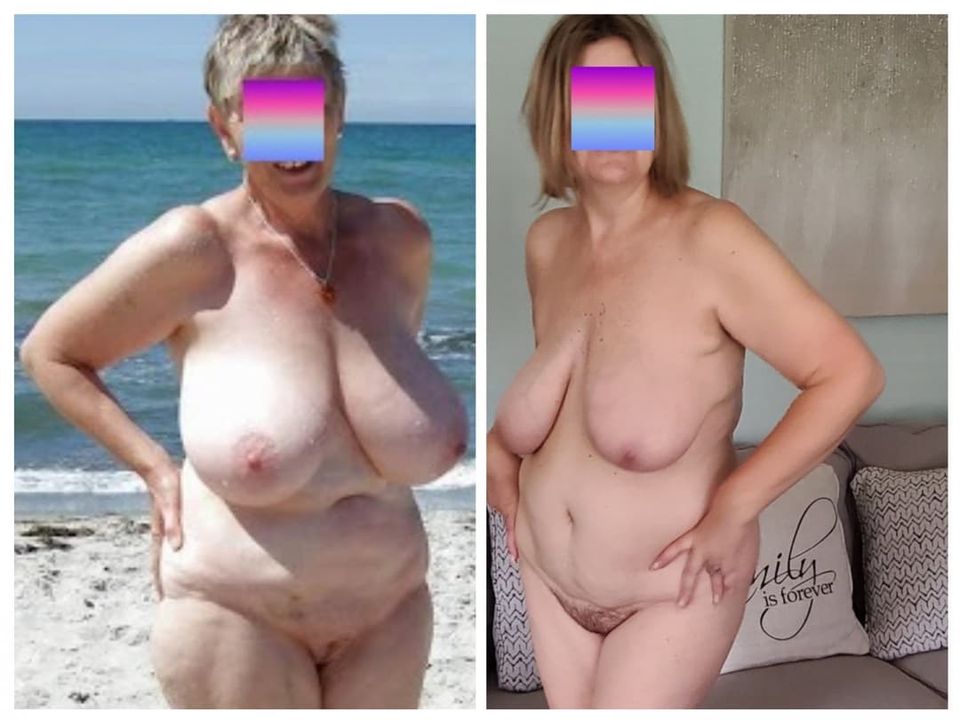 COLLAGE Side by Side Comparison with 60 Plus year old erome women