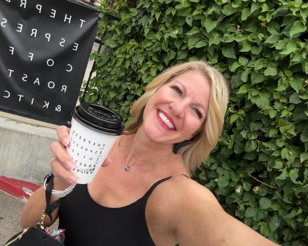 Coffee anyone? She takes it black..but begs for creamer