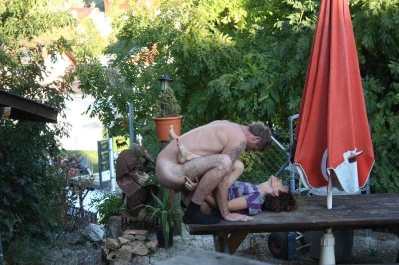 Slut Carina dogging outside, this men fuck me very well while others watching and masturbate