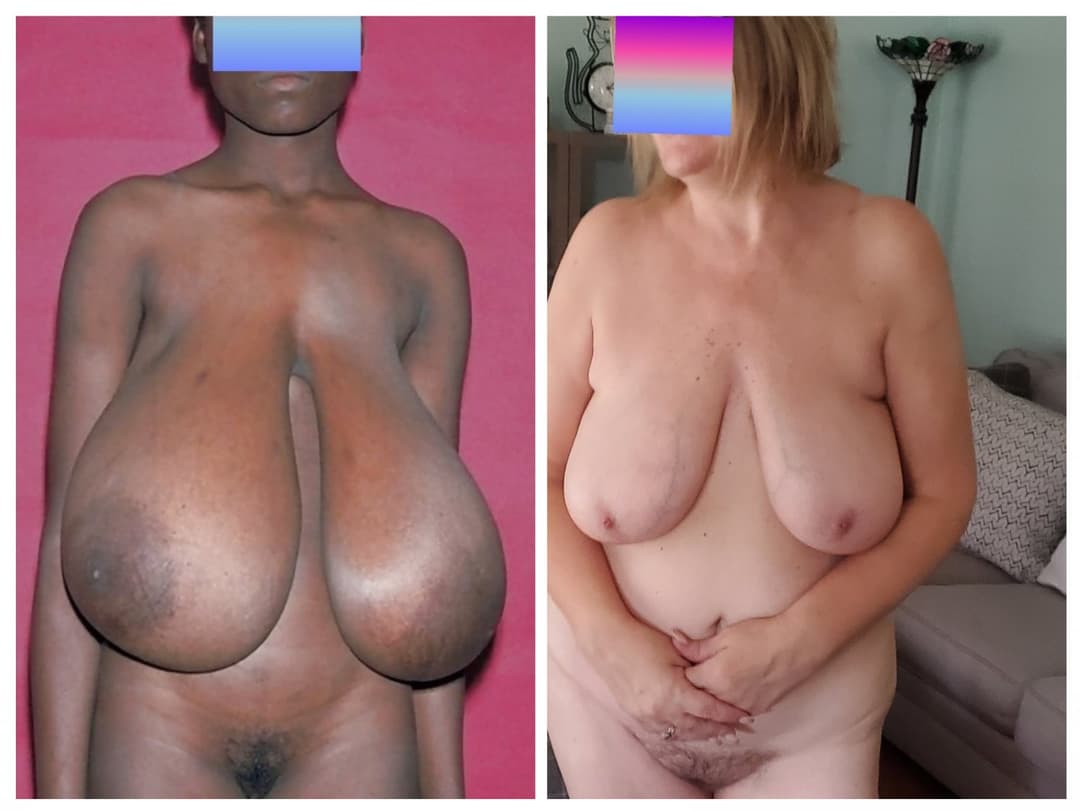 COLLAGE#3 me side by side with some of the BIGGEST BOOBS on erome