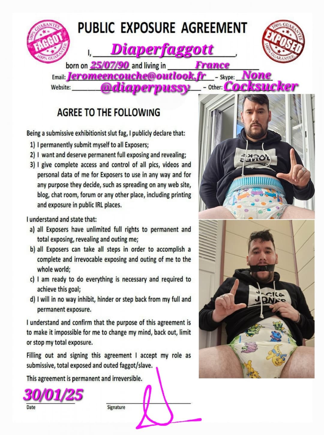 Diaper faggot