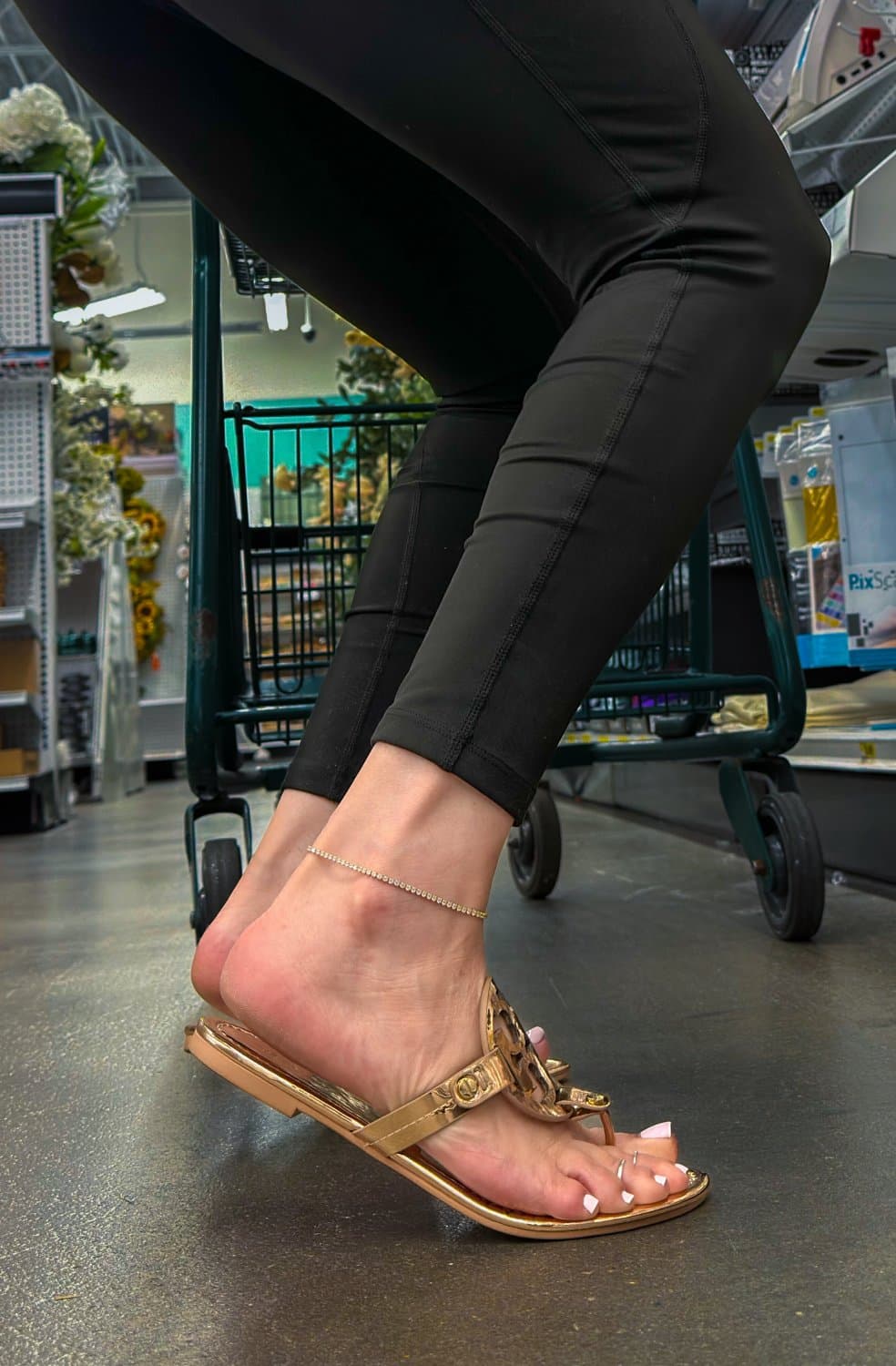 Bought my moms friend new sandals & she posed for me in public ?