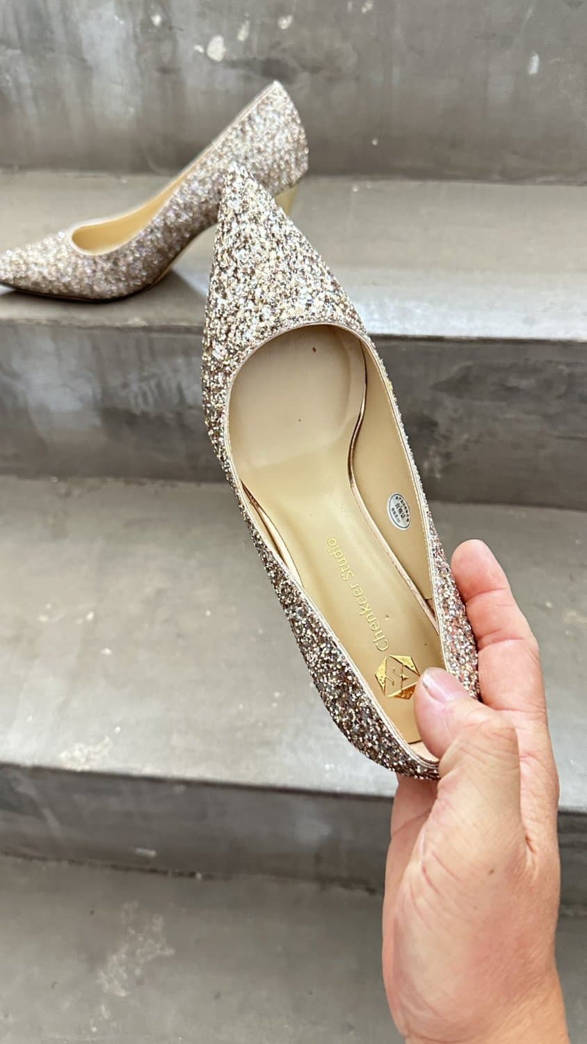 Cock & cum into asian shoes