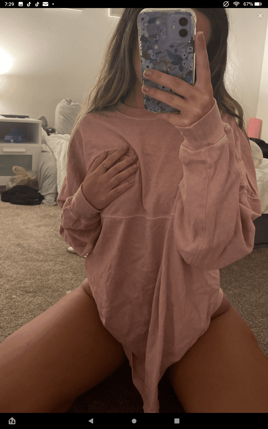 Naughty nurse sucking lucky guys nice cock while she stares up at him