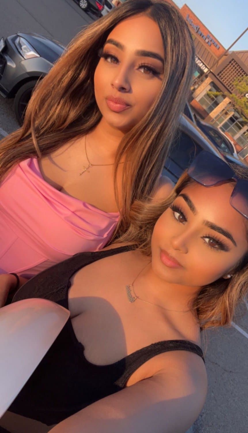 Big tits slutty sister duo