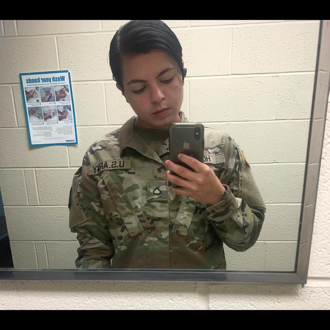 PFC Horn fucks her Team Leader in the woods at West Point