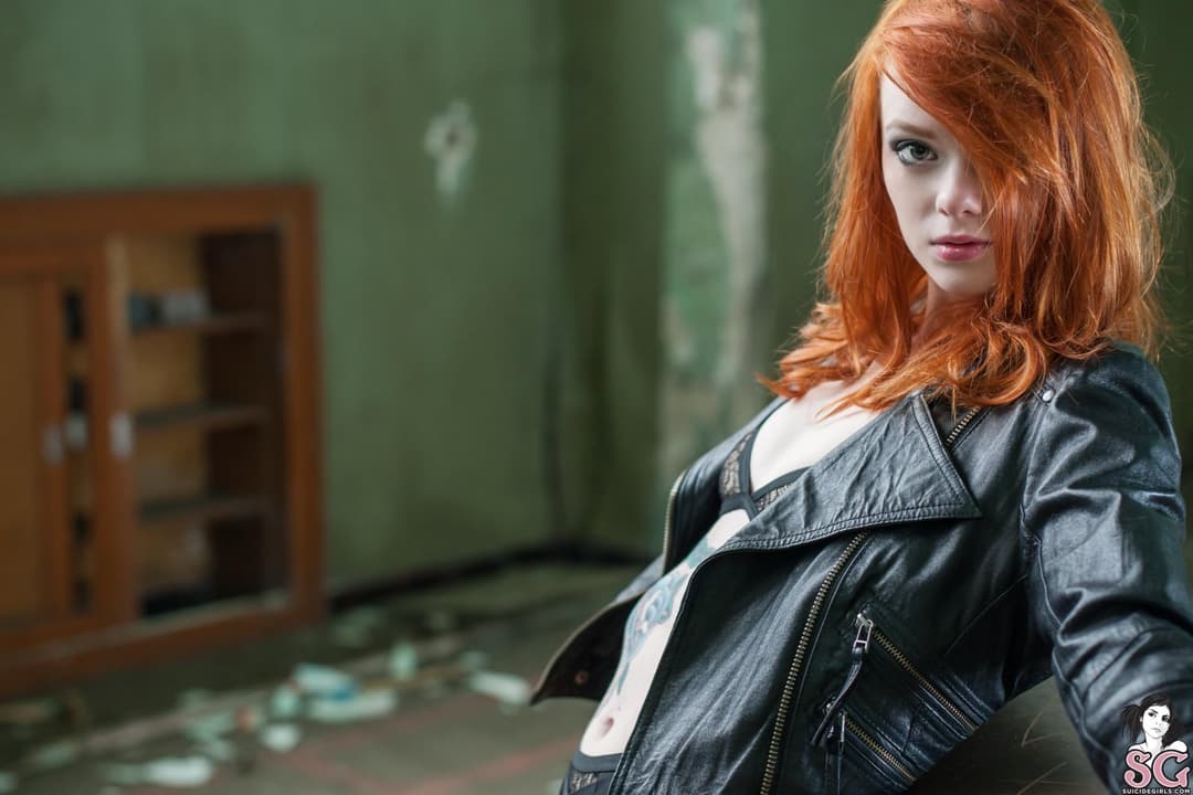 Window Bathing Ginger Lass