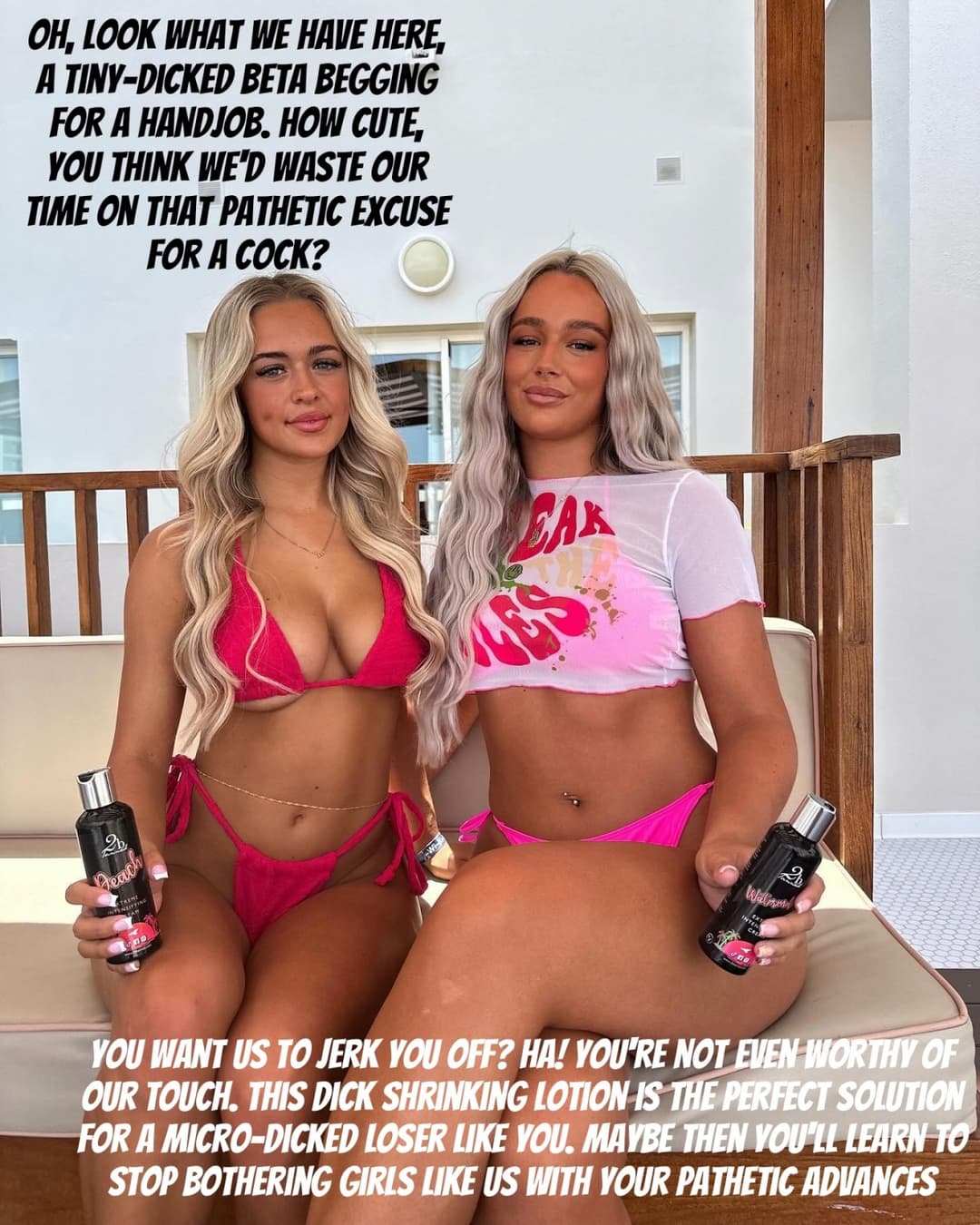 Dick & Ball shrinking lotion! Kik illfuckyourwife345 for custom edits & captions