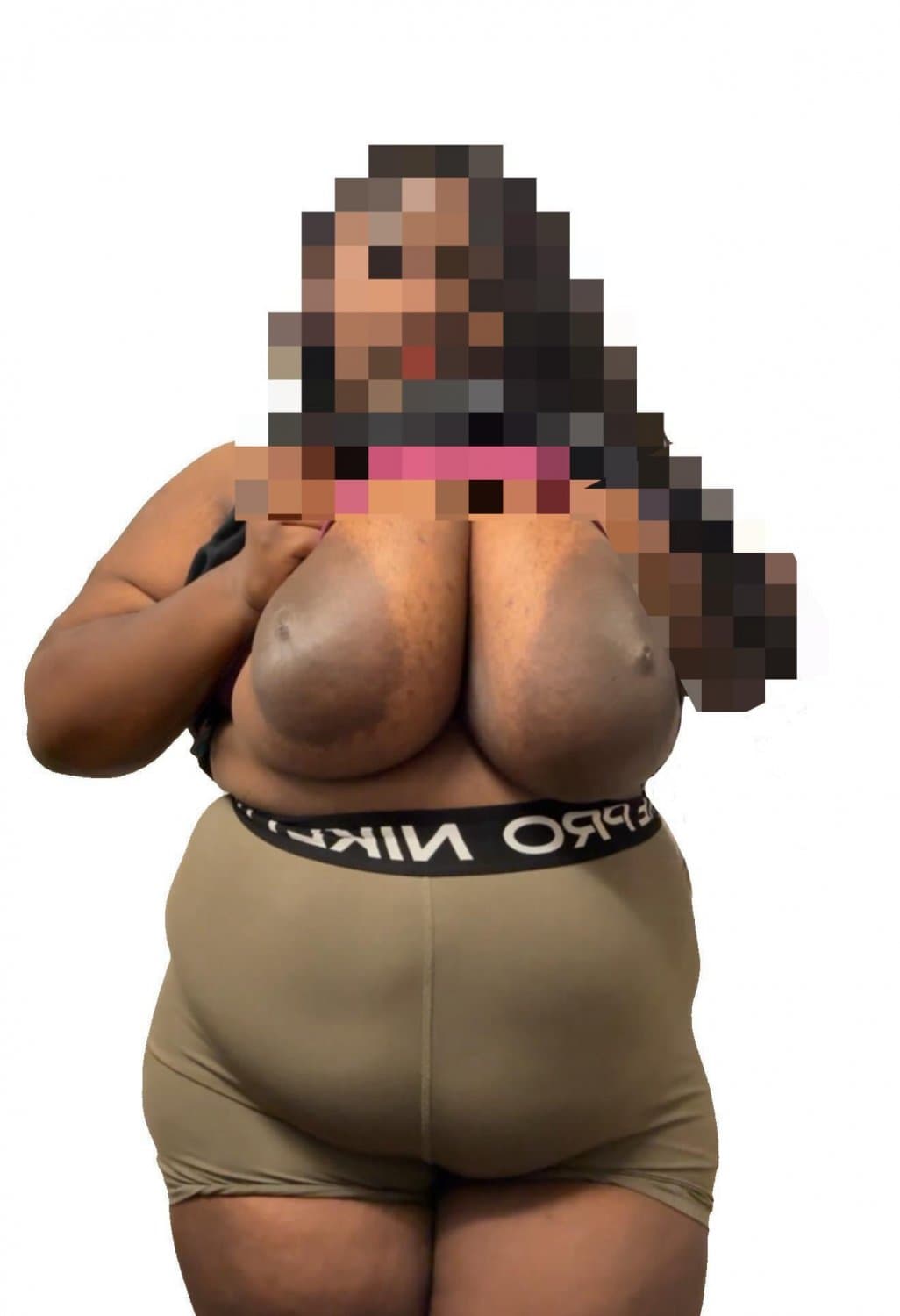 Big Darkskin Areola BBW
