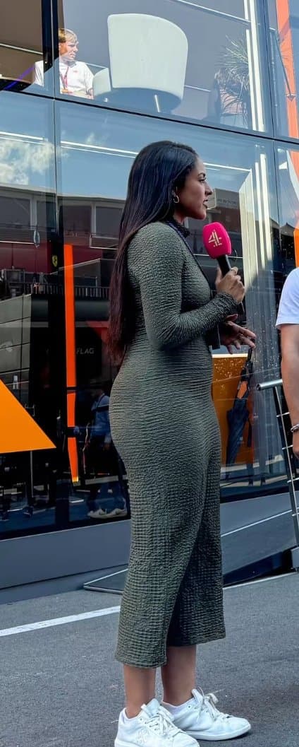 Just completed my 4th F1 season beating my cock to their brown desi presenter w huge curry cannons