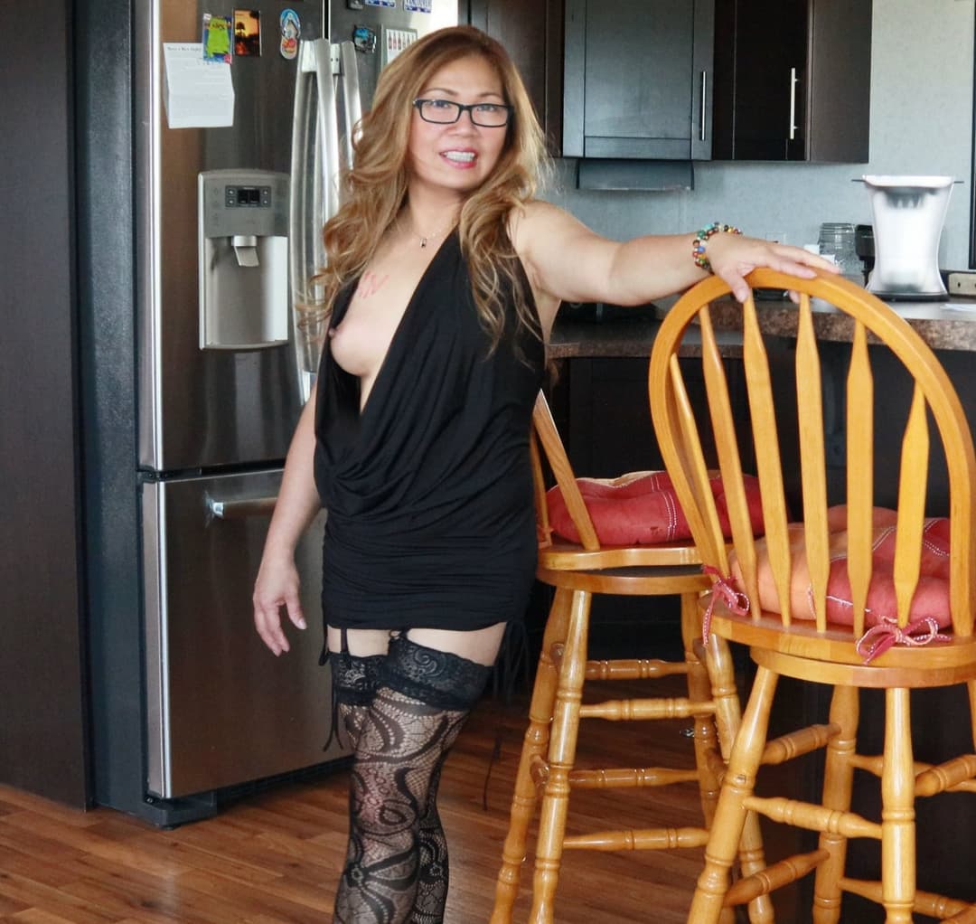 My wife in her little black dress