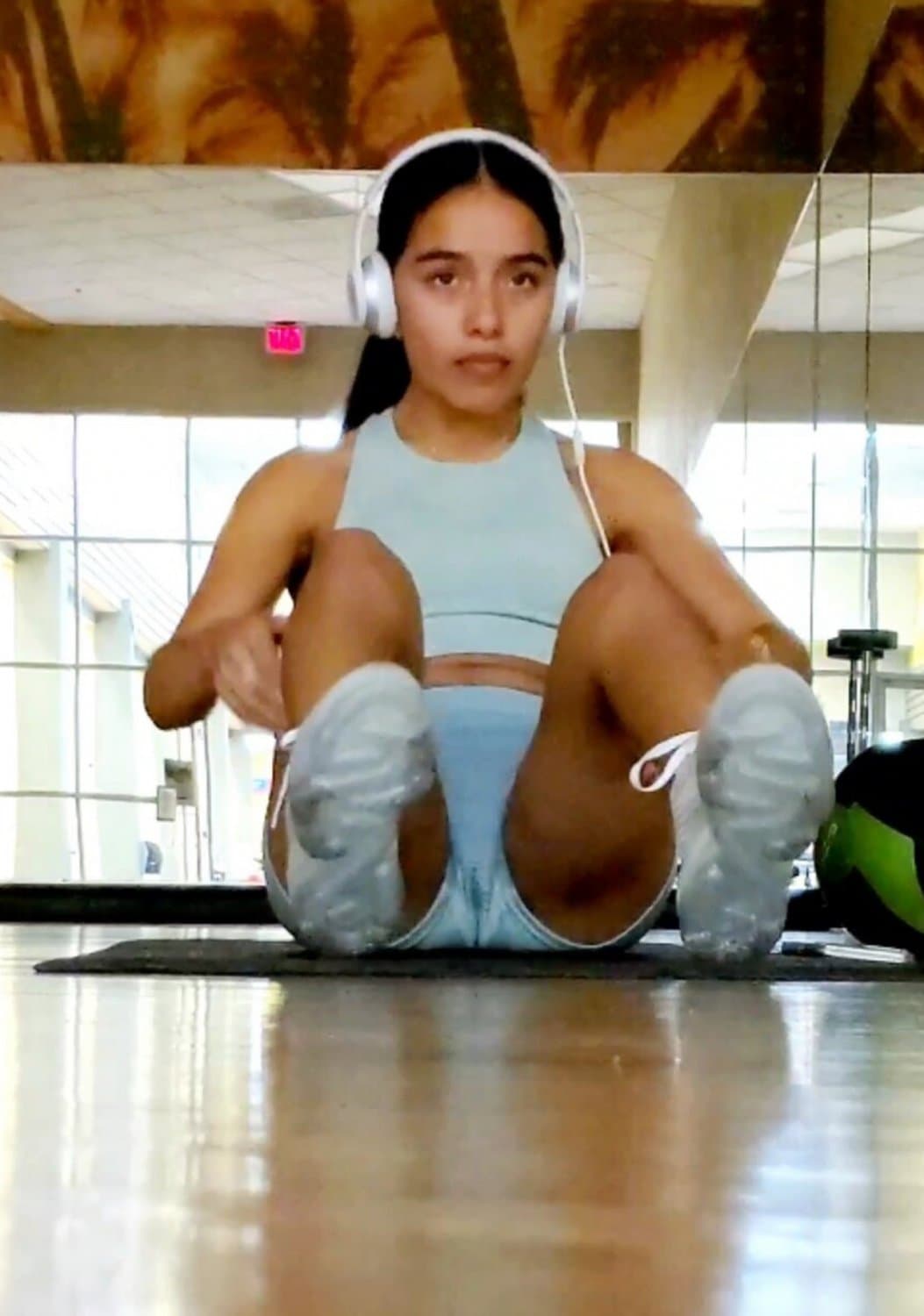 Found online. Babes in tights showing off