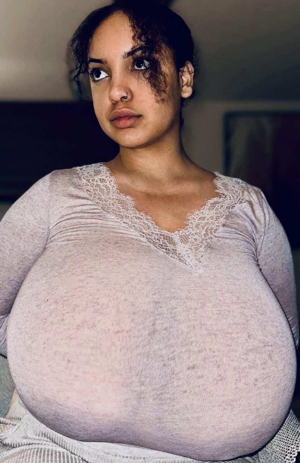 Big tits Latina massive areolas