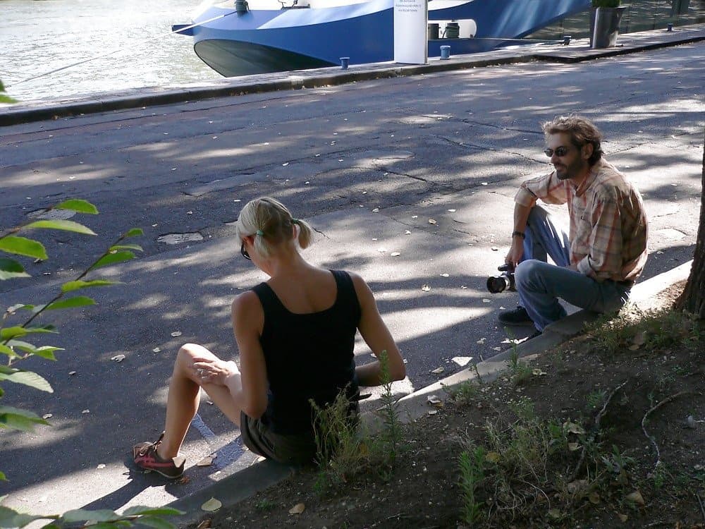 French amateur Justine enjoys watersports