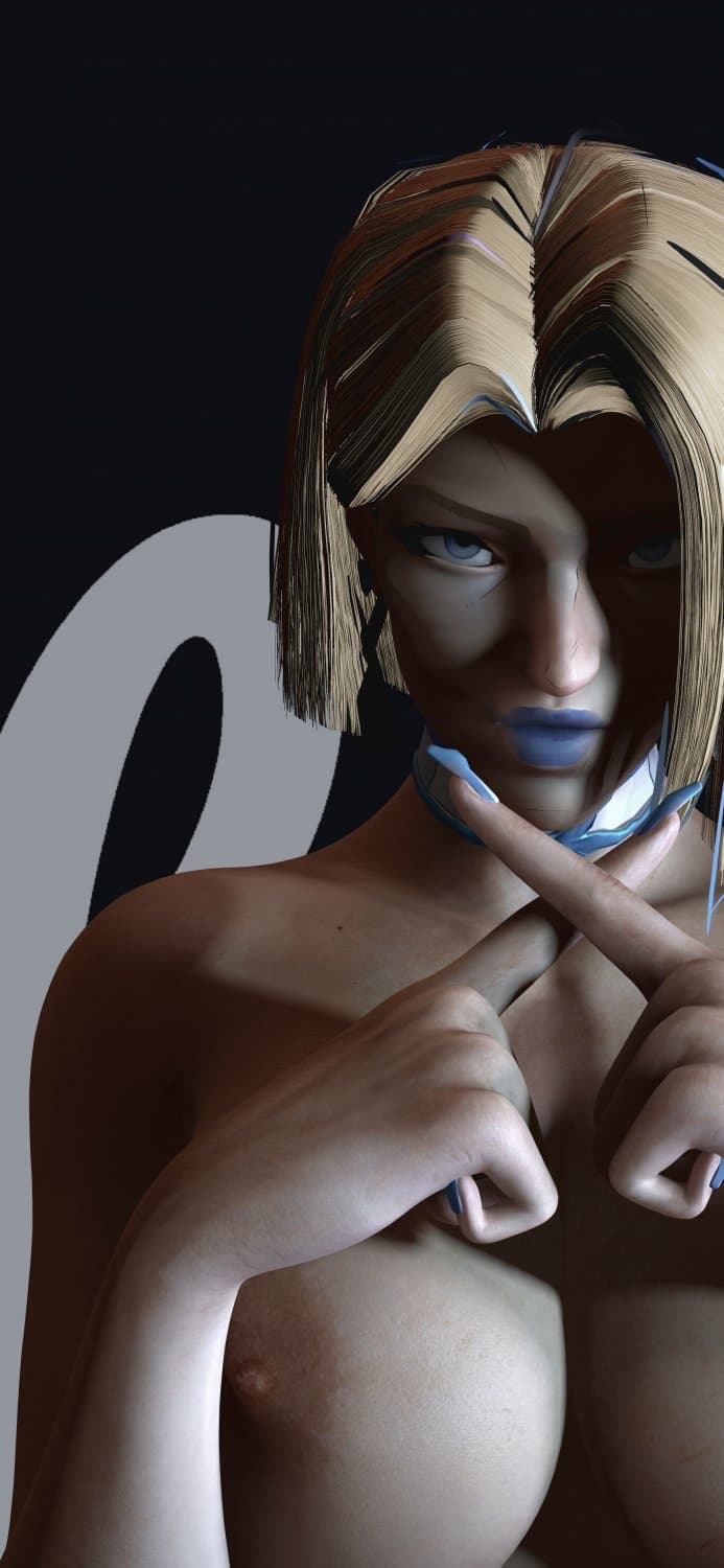 Emma Frost at a shoot. She’ll be really confused when a naked hung black man shows up to the solo.