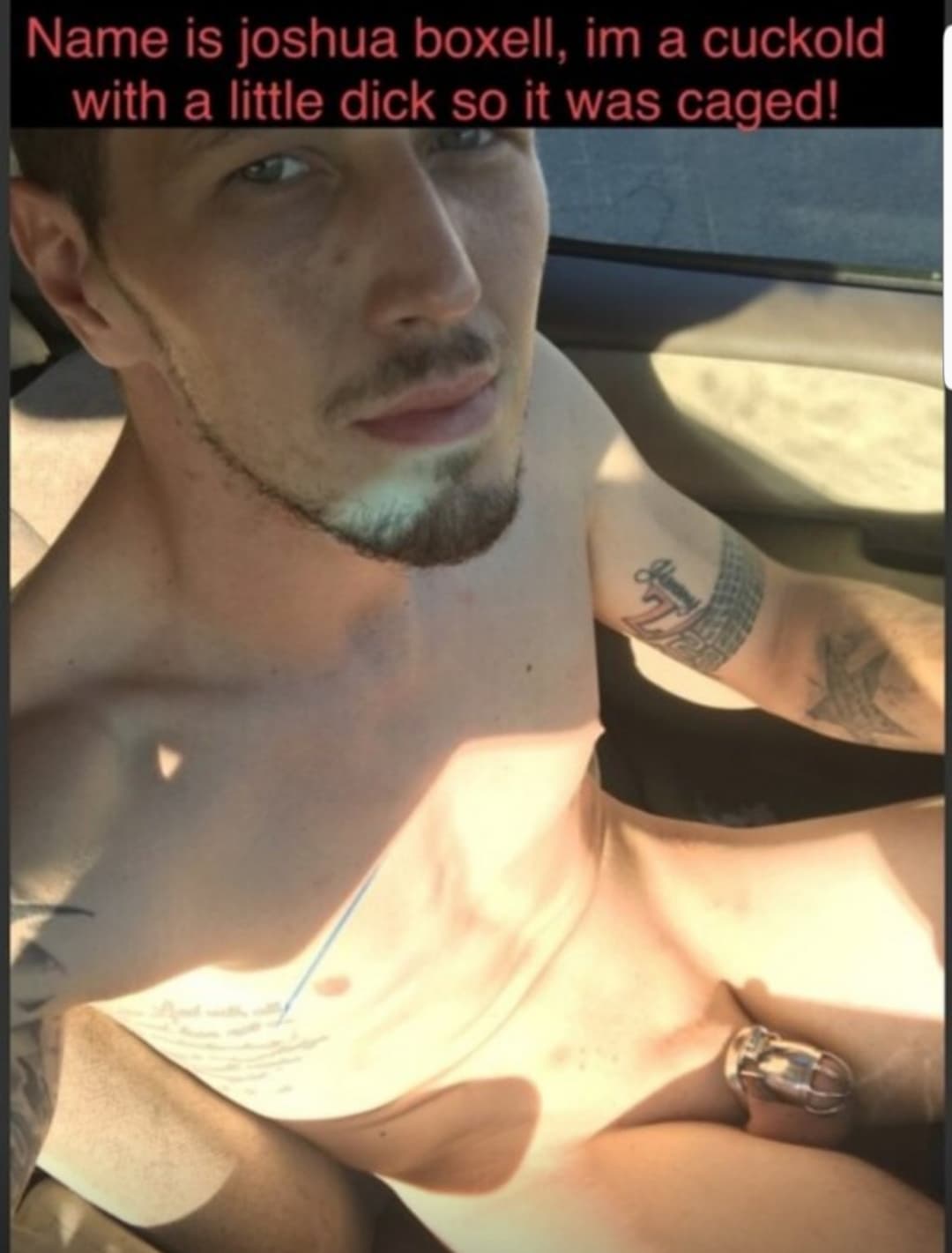 Joshua Boxell caged little dick