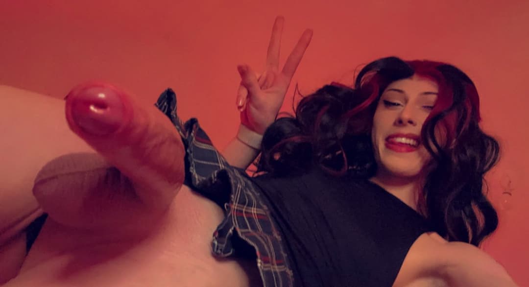 Gaming Trans Girl With Huge Dick