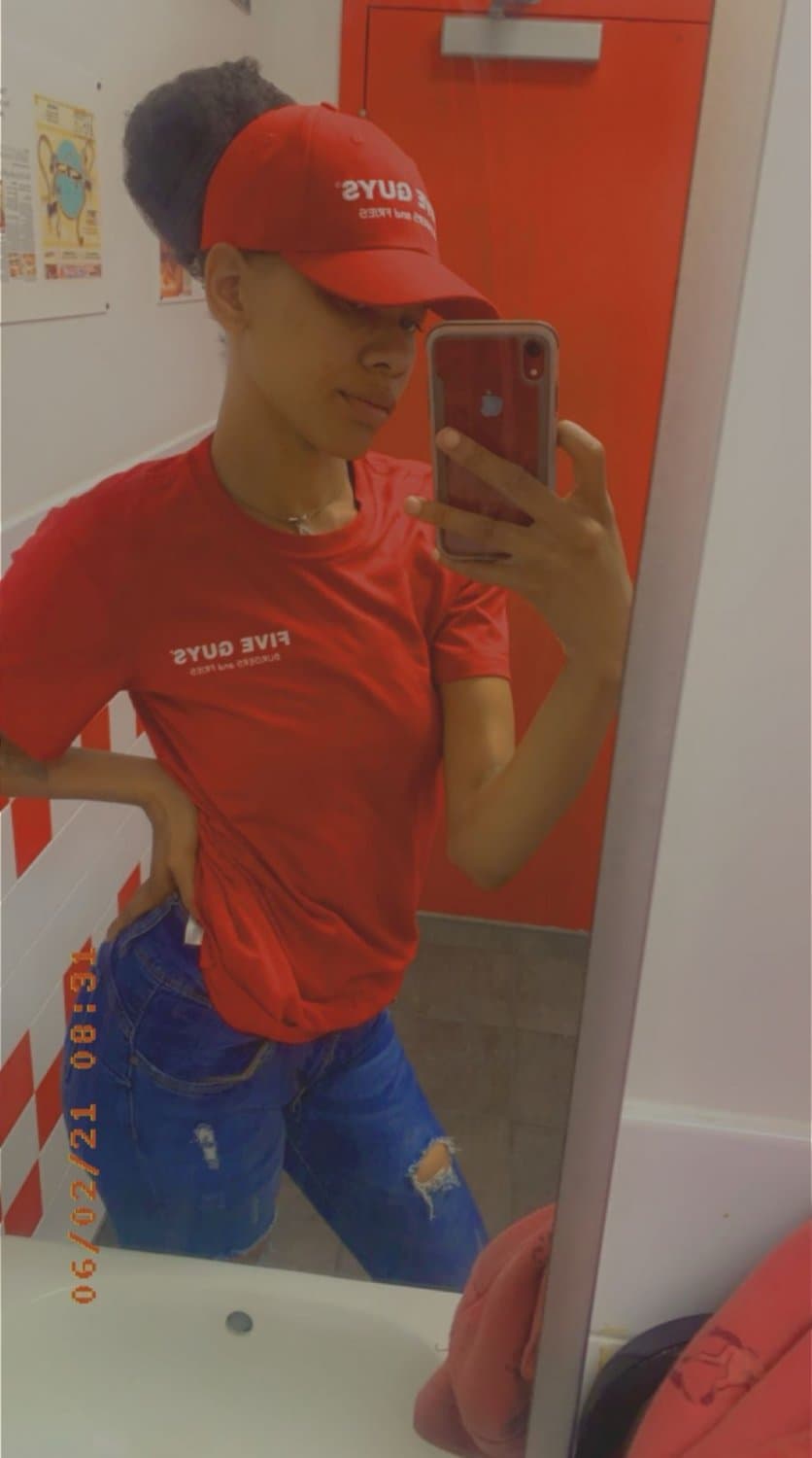 Five Guys Co-Worker left phone unlocked