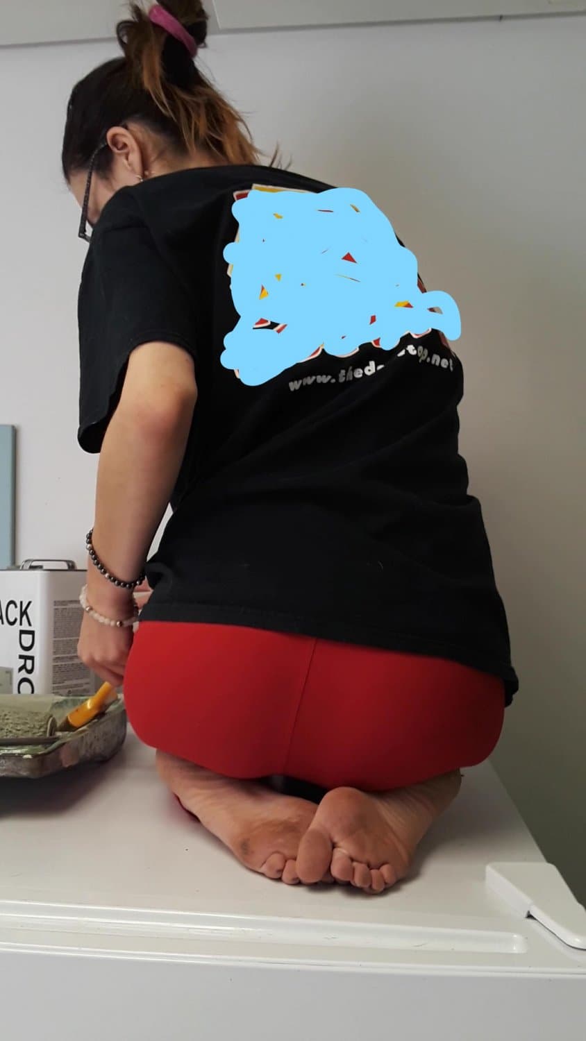 painting the office while being creeped