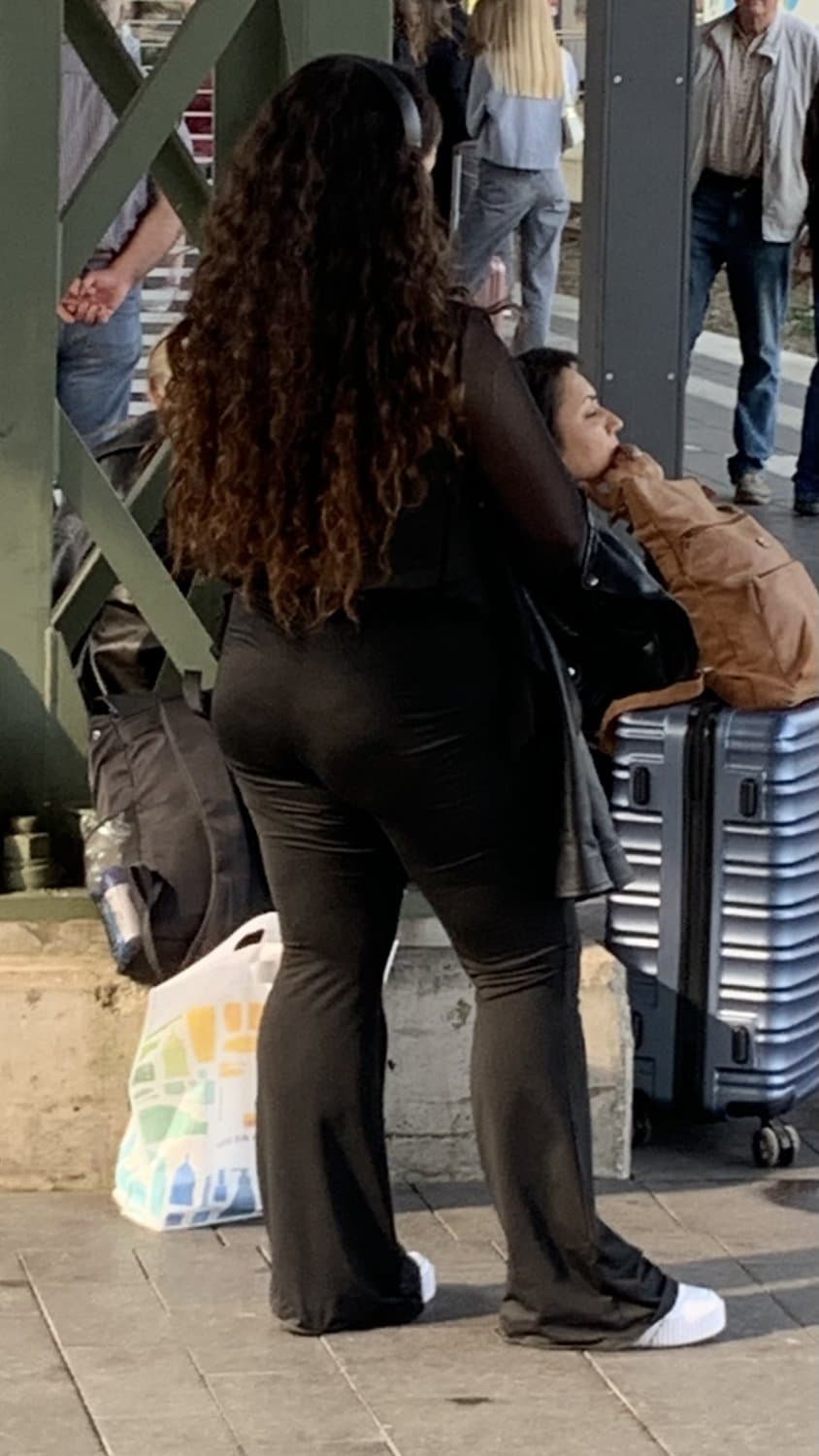 Small girl, fat ass, german slut at train Station, creepshot big ass