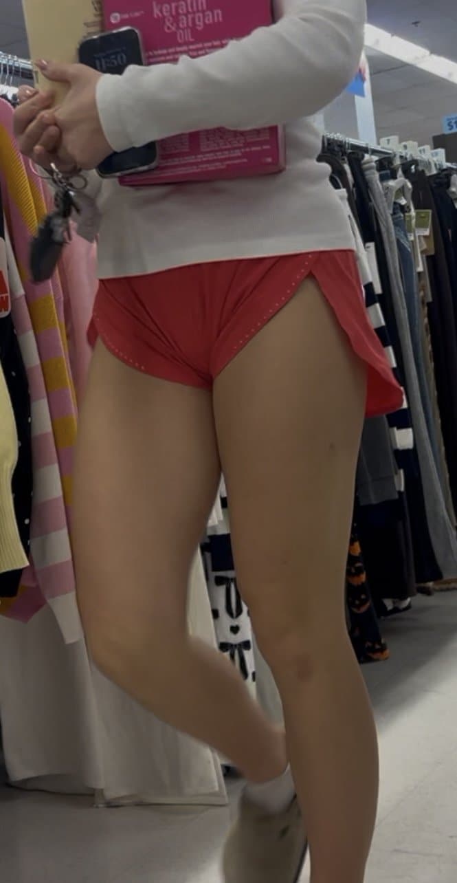 Tight shorts tight Pussy print blonde